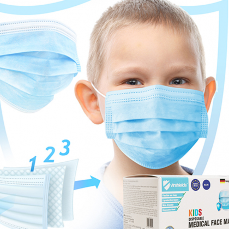 Medizinische Maske KIDS (OP-Maske) - Typ I blau